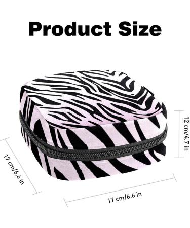 Buy Women's Portable Period Kit - Black & White Zebra Texture Storage Bag | Stylish & Functional Feminine Products | International Shipping Available - Buy Online on GoSupps.com