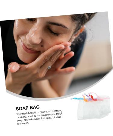 FOYTOKI 10pcs Soap Foaming Net Soap Foaming Soap Exfoliating Pe Network White - Buy Online on GoSupps.com