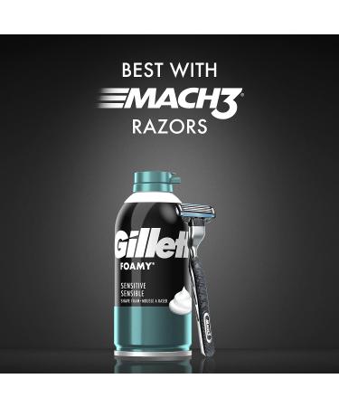 Gillette Foamy Shaving Cream Sensitive Skin 11oz - Pack of 12 - Buy Online on GoSupps.com