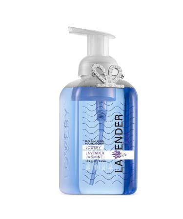 LOVERY Foaming Hand Soap 17.9 fl oz - Moisturizing Hand Soap with Aloe Vera & Essential Oils - Alcohol-Free Hand Wash in Lavender Jasmine - Scented Hand Wash for Kitchen or Bathroom - Free Bracelet