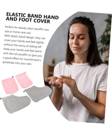 POPETPOP Paraffin Wax Work Gloves Booties 2 Sets Gloves Foot Warmer Fabric Hand Wax Bath Hand Mitts - Buy Online on GoSupps.com