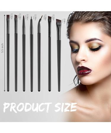 7-Piece Eyeliner Brushes Set for Precision Makeup Application | Gel & Liquid Eyeliner Brushes, Slanted Eyebrow Brush, Fine Bent Eyeliner Brush, Eyeshadow Brushes - Buy Online on GoSupps.com