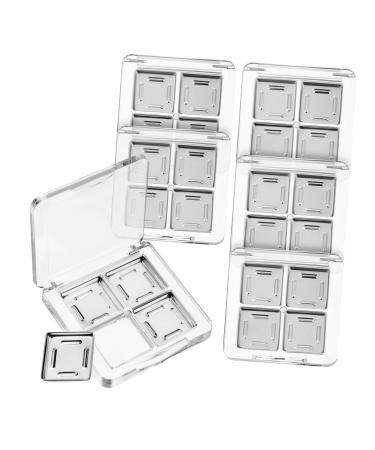 Didiseaon 6 Pcs Transparent Square Eye Shadow Box Balm Blusher Containers Empty Highlighter Palette Plastic