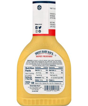 Sweet Baby Ray's Honey Mustard Dipping Sauce - 14 Fl Oz (Pack of 4) - Buy Online on GoSupps.com