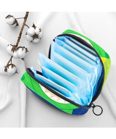 Shop Stylish Menstruation Pad Bags with Zipper | Women's Napkin & Tampon Collection Bags - Navy Blue Dinosaur & Pug Designs - Buy Online on GoSupps.com