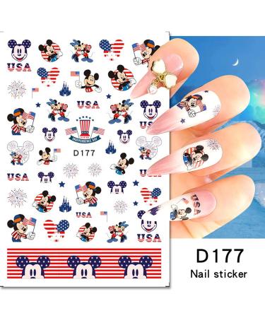 4th of July Nail Art Stickers - Patriotic Independence Day Designs for Acrylic Nails - Buy Online on GoSupps.com