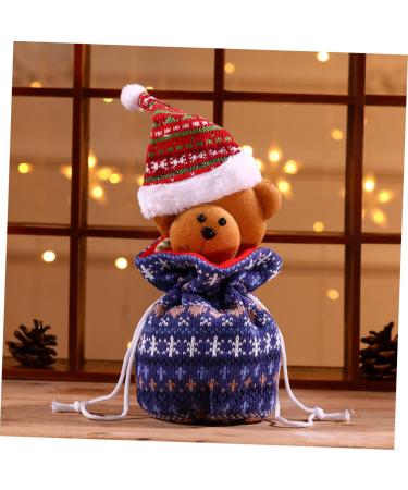 KOMBIUDA 1pc Christmas Candy Portable Storage Ornament Hanging Bag Little Knitted Bear Adorable Kids Bags - Buy Online on GoSupps.com