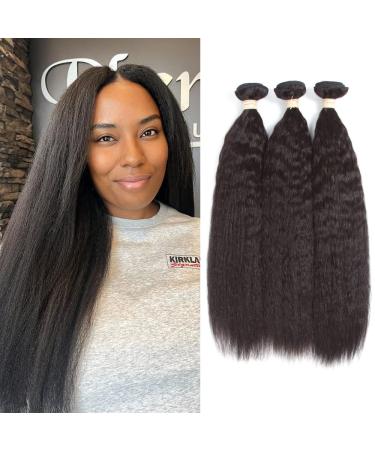 Kerriana 20 22 24 Inch Kinky Straight Bundles - 100% Unprocessed Brazilian Human Hair for Black Women - Buy Online on GoSupps.com