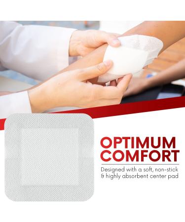 HEALQU Bordered Gauze Island Dressing - 30 Count | Sterile 4x4 Gauze Pads with Water-Resistant Backing | Soft and Breathable Wound Dressing - First Aid and Medical - Buy Online on GoSupps.com