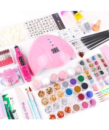 Nail Milling Mills for Gel Nails - UV Lamp Set Acrylic Powder (6 Colors) Nail Studio Essentials & Art Gifts for Women - Buy Online on GoSupps.com