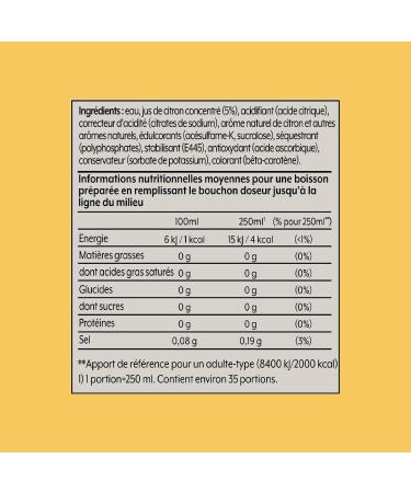SodaStream Sugar Free Lemon Concentrate for Sparkling Water and Soda Machine | Prepare Up to 9 Litres of Lemon Soda in Seconds 440ml (Pack of 6) - Buy Online on GoSupps.com