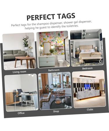 1 Set Logo Listing Shampoo Emblems Labels Vintage Acrylic Tag Shower Gel Tag Lotion Toiletries - Buy Online on GoSupps.com