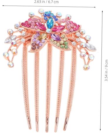 Healeved Rhinestone Hair Accessories Hairpin Hair Insert Comb Bride Hair Comb Rhinestone Hair Comb Women Headdress Hair Accessories for Women Hair Comb Clips Rhinestone Flower Hair Comb - Buy Online on GoSupps.com