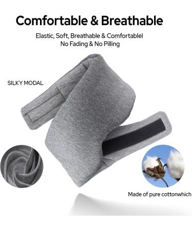 100% Handmade Cotton Sleep Mask - Adjustable Blackout Eye Mask for Side Sleepers | Soft Cooling Covers for Men & Women | Perfect for All Head Sizes - Gray - Buy Online on GoSupps.com