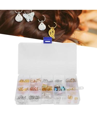 Shop DIY Hair Braid Rings - Snowflake Leaves Pendant Dreadlocks Jewelry Accessories for Unique Hair Styles - Buy Online on GoSupps.com