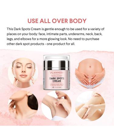 Lanmeri Dark Spot Remover | Face & Body Corrector Cream for Women & Men | Age, Brown, Sun Spot & Freckle Remover | All Skin Types - Buy Online on GoSupps.com