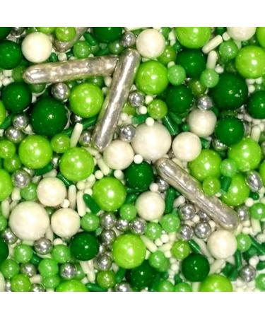 Edible sweets cake decoration 100g green pearl silvery sticks birthday halloween Thanksgiving Christmas party team dinner cake paper cup of cups cup dessert biscuit sugar scatter multi*green - Buy Online on GoSupps.com