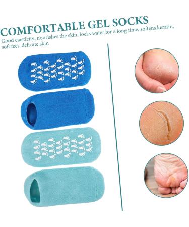 Healeved 4 Pairs Gel Socks Heel Moisturizing Foot Socks Gel Lined Socks Feet Care Socks Moisturizing Sock Mothers Day Socks Spa Socks Comfortable Nursing Socks Cotton Yarn Women's - Buy Online on GoSupps.com