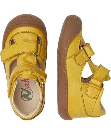 Naturino Puffy-Leather Shoes 4 UK Yellow Giallo 0g04 - Stylish and Comfortable Kids Footwear - Buy Online on GoSupps.com
