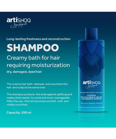 ARTISHOQ Creamy Hair Bath Shampoo - Moisturizing Formula with Creatine & Artichoke Extract | 200ml for Shine & Resilience - International Shipping Available - Buy Online on GoSupps.com