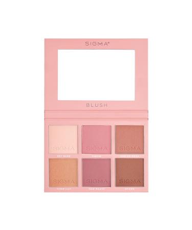 Sigma Beauty Blush Palette - Matte and Shimmer Blush Palette with 6 Hues - Vegan  Buttery Soft Pressed Powder Blush Compact