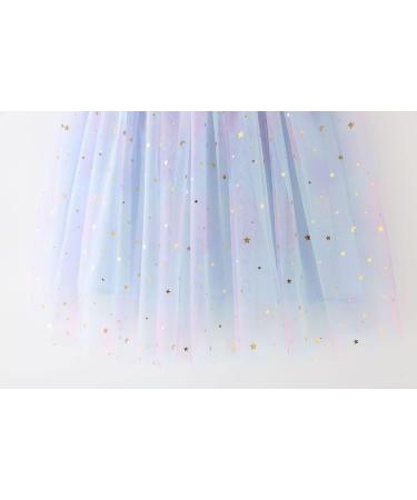 PythJooh Baby Girl Tulle Dress | Sleeveless Butterfly Wings Tutu Princess Dress | 18-24 Months | Starry Blue - Buy Online on GoSupps.com