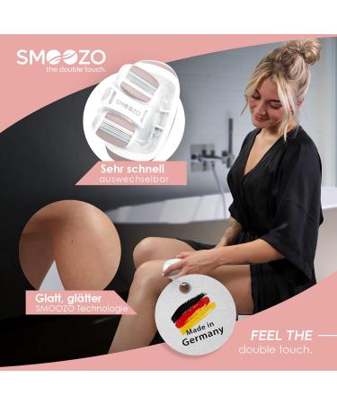 SMOOZO Bundle Body Razor Delicate Ros - Includes Design Tray Ros Care Oil & 4-Pack Replacement Blades - International Shipping Available - Buy Online on GoSupps.com