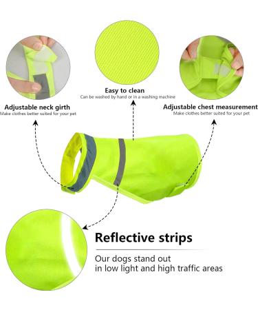 LOOPES Hi-Vis Dog Coat 2Pcs Dog Training Vest With Reflective Dog Collar Safety Reactive Dog Warning Jacket Vest From Cars&Hunting Accidents Nervous Dog Harness for Outdoor Activity Day&Night(L) - Buy Online on GoSupps.com