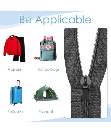 12 Black Zipper Slider Replacements - Removable & Reusable Zipper Pull Fixer for Jackets Suitcases & Backpacks - 3 Sizes Available - Buy Online on GoSupps.com