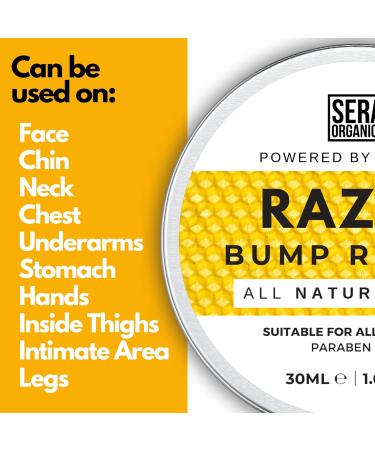 Tea Tree & Hemp Seed Aftershave Balm | Ingrown Hair & Razor Burn Repair (30ml) - Sera Organics - Buy Online on GoSupps.com