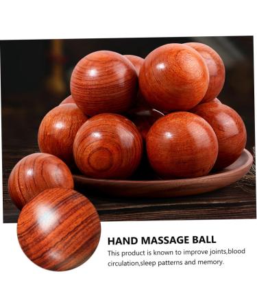 TOVINANNA 6 STK Solid Wood Massage Balls - Fitness & Stress Relief for Hands Feet & Muscles | Roller Ball Therapy - Buy Online on GoSupps.com