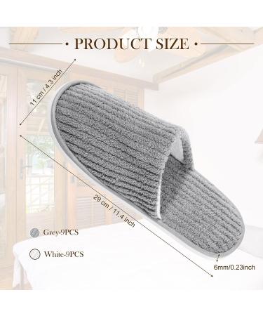 SATINIOR 18 Pairs Disposable Closed Toe Unisex Slippers - Soft Coral Fleece for Hotel, Travel, Nail Salon - Multicolor, Size 2.5-3 - Buy Online on GoSupps.com