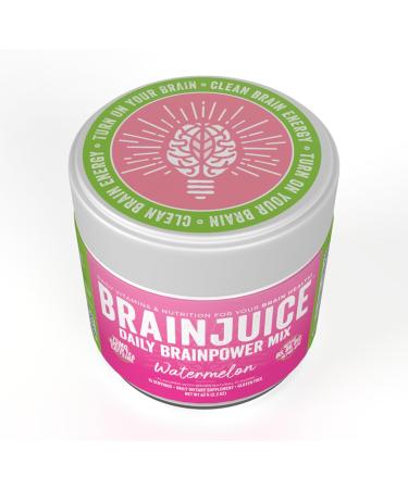 BrainJuice Daily BrainPower Mix - Watermelon | Premium Nootropic Supplement for Energy, Focus, Memory & Mood - Buy Online on GoSupps.com