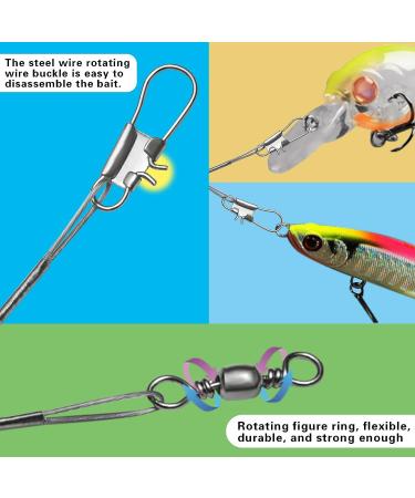 Benykyo 40lb Fishing Leaders with Swivels and Snaps - 60Pcs - Freshwater & Saltwater - Buy Online on GoSupps.com