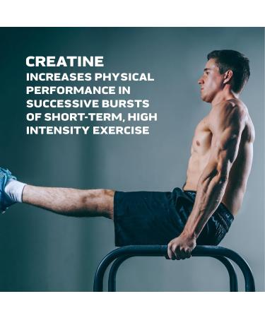 Creatine Monohydrate Capsules 3000mg - 180 Micronised Pure Unflavoured - Pre Workout Tablets for Men & Women - Vegan Keto Gluten-Free - Made in UK | 45 Servings - Buy Online on GoSupps.com