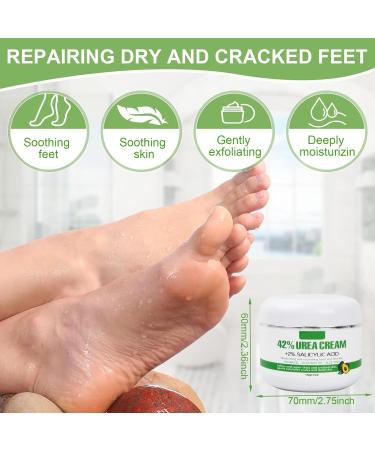 Urea 42% Foot Cream Avocado Urea Cream for Deep Cracked Skin Deep Moisturizing Cracked Heel Repair Cream with Hyaluronic Acid Tea Tree and Aloe Vera Callus Remover - Buy Online on GoSupps.com