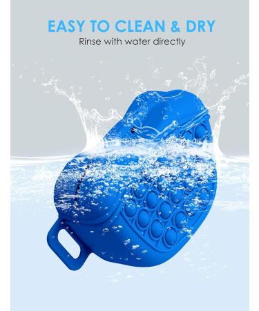 Gobeigo Silicone Dog Treat Bag with Clicker - Magnetic Closure Puppy Training & Walks Fanny Pack (Blue) - Buy Online on GoSupps.com