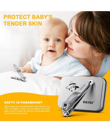 BEZOX Safe Kids Nail Clippers for Baby Infants and Toddlers - Precision Trimmers for Tiny Fingers and Toes in Pearl White - Buy Online on GoSupps.com
