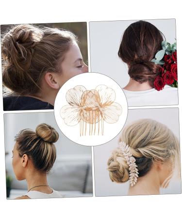 HONMEET Bridal Headwear Hair Clips for Wedding Hair Accessories Hair Pins Gold Hair Clips Hair Comb for Bride Metal Hair Comb Womens Headpiece Bridal Hair Clips Zinc Alloy - Buy Online on GoSupps.com
