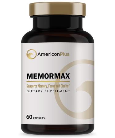 Memormax Brain Supplement for Memory Focus & Mental Clarity with Ginkgo Biloba Bacopa Alpha GPC DMAE Phosphatidylserine L Carnitine Huperzine A 60 Caps