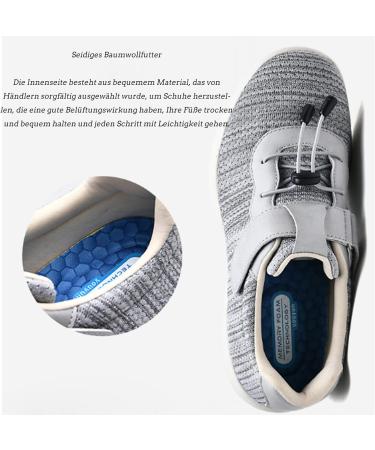 LEEWE Diabetic Shoes for Elderly - Wide Adjustable Closure Sneakers for Swollen Feet, Edema, Plantar Fasciitis - Blue, Size 41 - Buy Online on GoSupps.com