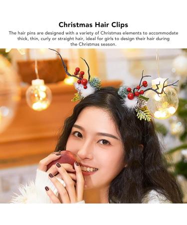 Hair Pins 2 Pairs Reindeer Hair Pins Fairy Style Hair Pins with Christmas Horns Decorative Hair Pins for Costume Parties School Events - Buy Online on GoSupps.com