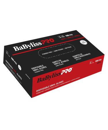 BaBylissPRO Disposable Powder Free Vinyl Gloves for Salon Hair Colouring Barber or Home Hair Dye Cleaning or Hobbies Latex-free Disposable White Small 100 count White Large - Buy Online on GoSupps.com