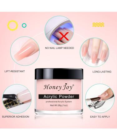 Acrylic Nail Powder Set - 4 Colors (Clear, French White, Nude, Pink) for Nail Extension & 3D Carving - Professional Polymer Colored Acrylic Powder - 28g - UK - Buy Online on GoSupps.com