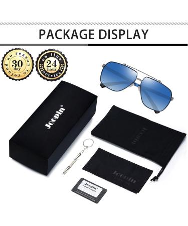 Joopin Polarised UV Protection Al-Mg Metal Sunglasses for Men Women - Gradient Blue - Buy Online on GoSupps.com