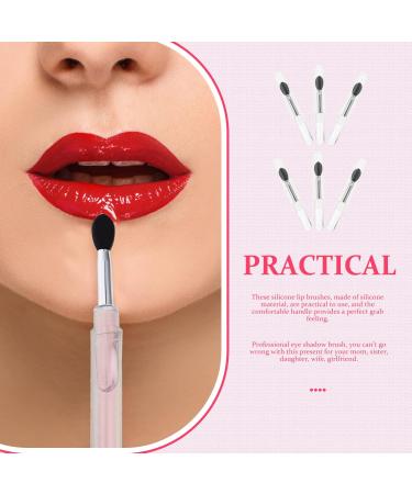 Beaupretty 6Pcs Silicone Lip Mask Brush Set - Lip Balm Applicator & Makeup Tool for Women | Black Lipstick Brush & Eyeliner Applicator - Buy Online on GoSupps.com