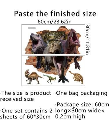 Dinosaur Wall Decals for Boys Room - Peel and Stick Removable Stickers for Kids Nursery and Living Room - Buy Online on GoSupps.com