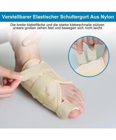Hallux Valgus Correction Rail - Big Toe Pain Relief & Toe Alignment Bandage for Men & Women (Beige Right) - Buy Online on GoSupps.com