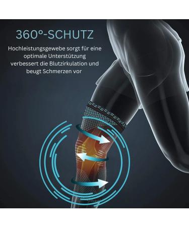 Omni Fit Knee Bandage - Your Second Skin for Pain-Free Movement | Maximum Support & Comfort | Stay Active & Confident | L Gray - Buy Online on GoSupps.com