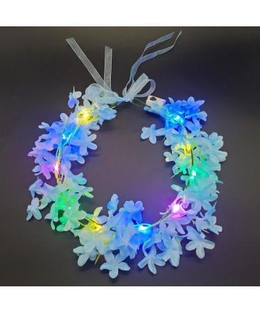 amangul Led Flower Headband Light up Floral Crowns Glowing Flower Crowns Luminous Led Floral Crowns Light Up Headband for Women(Deep Pastel Lights) - Buy Online on GoSupps.com